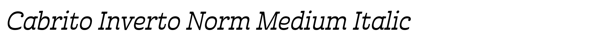 Cabrito Inverto Norm Medium Italic image
